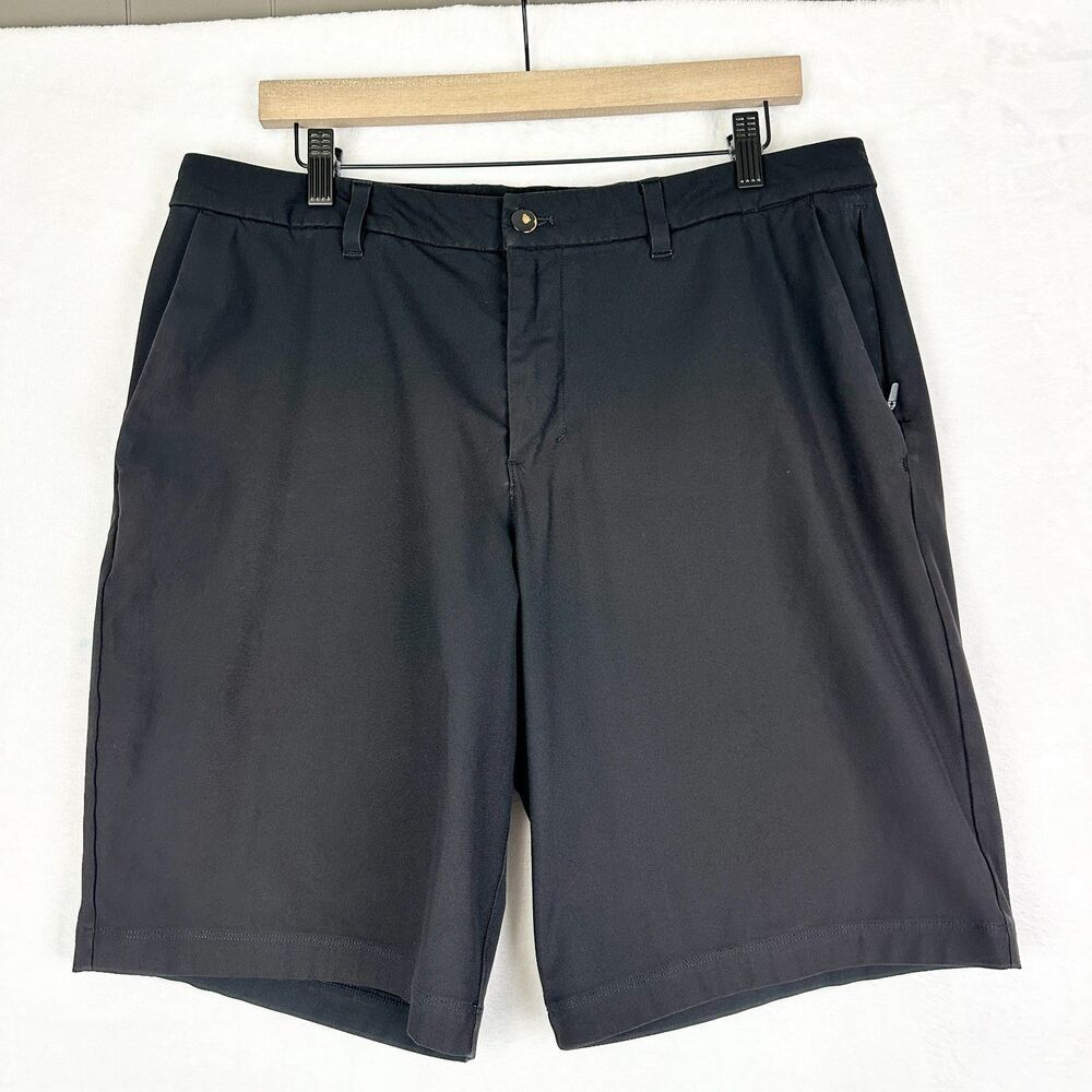 Lululemon Mens Commission Short Relaxed Size 34 Warpstreme 11" Black Athletic